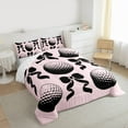 thumbnail image 3 of Feelyou Golf Sports Queen Comforter Set, Kawaii Pink Bowknot Bedding Comforter Set, 3pcs, 3 of 8