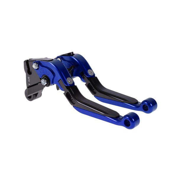 Palancas de freno y embrague cortas y largas para Kawasaki ZZR600 05-09, palanca de freno ajustable de motocicleta, aleación de aluminio, cabeza azul, mango negro