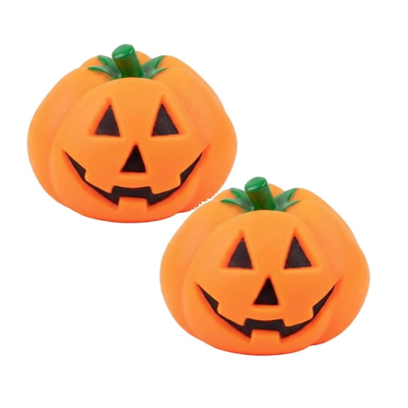 Halloween Squeaky Dog Toy Pumpkin Interactive Chew Toy Festival Pet Play Toy for Puppy Small Medium Dogs