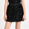 thumbnail image 2 of Girls Sequin Mini Skirts Elastic Waist Sparkly Short Glitter Skirts for Holiday Birthday Party Kids Dress‑up Wear 9-10Y, 2 of 10