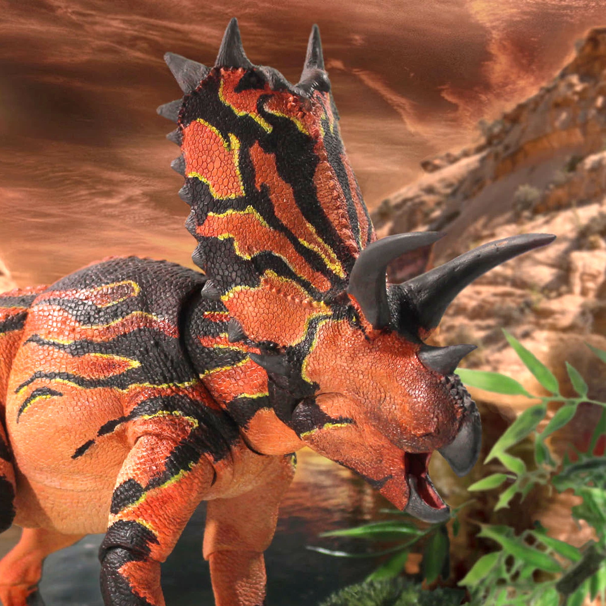 Beasts Of The Mesozoic: Pentaceratops Sternbergii - 1/18th Scale Dinosaur Action Figure - 16" Articulated Collectible Miniature, Hand-Painted