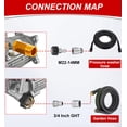 thumbnail image 3 of Bomba de lavado a presión M MINGLE horizontal con eje de 3/4" - Bomba para hidrolavadora de 3000 PSI - Compatible con Troybilt, Simpson, Karcher, Honda, Excell y más - Entrada y salida traseras, 3 of 7