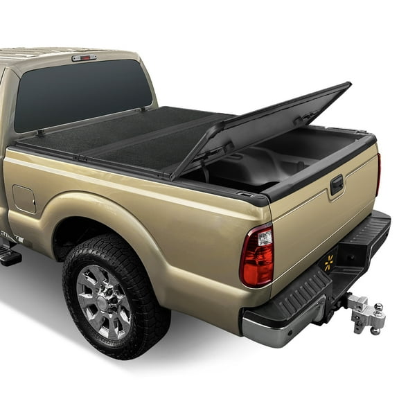 Auto Drive Hard Tri Fold Truck Bed Tonneau Cover Fits 99-16 Ford F-250SD F-350SD F-450SD F-550SD 8Ft Bed