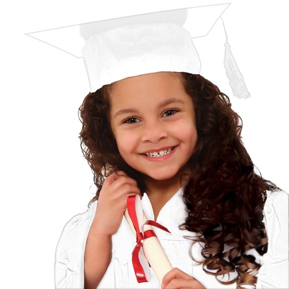 Graduation Cap - 9.25" H x 9.25" W x 4.75" D | White | 1 Pc.