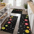 thumbnail image 2 of Black Christmas Ornament Pattern Kitchen Rugs Sets Of 3,Kitchen Runner Rugs Non Skid Washable,Decorative Kitchen Floor Mats for Kitchen,Sink,Laundry,17"x30"+ 17"x47" + 17"x59", 2 of 6