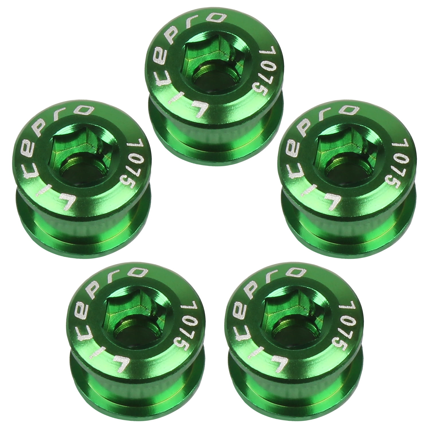 5 × Single Chainring Bolts Bicycle Mountain Bike Crankset Nuts Chainwheel Screws