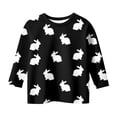 thumbnail image 3 of WOYY Easter T Shirt for Girls Rabbit Print 3/4 Sleeve Round Neck T-Shirt Kids Tee, Sizes 3-14, 3 of 3