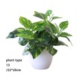 thumbnail image 3 of Artificial Potted Plant Leaf Simulation Leaves Home Office Desktop Greenery Decoration, Plant Type 13, 3 of 6