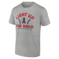 thumbnail image 2 of Men's Heather Gray Los Angeles Angels Team Go For Two T-Shirt, 2 of 3