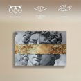 thumbnail image 3 of Ilios Innova | Cuadro Decorativo Moderno Estatua David con Banda Dorada Efecto Textura,  Arte Clásico Pop para Sala, Recámara, Oficina., 3 of 9