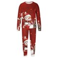 thumbnail image 2 of Odeerbi Christmas Pajamas for Family Holiday Long Sleeve Family Christmas Pajamas Matching Sets Dad Parent-Child Printed Home Wear Two-Piece Sleepwear Xmas Family Matching PJs Set Red, 2 of 7