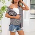thumbnail image 5 of Njagoc3 Women Plaid Sleeveless Shirt Casual Button Down Collared Top, 5 of 6