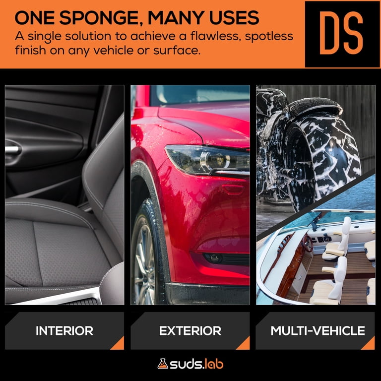 Suds Lab Microfiber Car Detailing Scrub Pads, 2-Pack photo 3