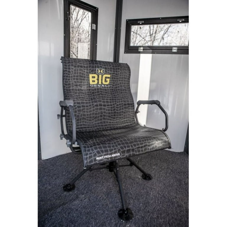 HAWK Big Denali Luxury Rotating Swivel Blind Chair for Silent Outdoors Camping Hunting and Fishing Walmart