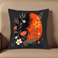 thumbnail image 5 of Set of 2 Decorative Throw Pillow Covers 18x18in - Floral Design with Sunset Circle Symmetrical Pattern for Couch Bed Car, 5 of 8