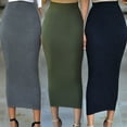 thumbnail image 2 of Jupe Crayon Midi Longue et Moulante Taille Haute pour Femmes, 2 of 4
