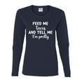 thumbnail image 3 of White Feed Me Tacos And Tell Me I'm Pretty Cinco de Drinco Cinco De Mayo Womens Long Sleeve T-Shirt, Navy, Large, 3 of 5