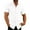 White, variant on Fortune Men Shirt Short Sleeve Linen Shirt Summer Solid Slim Tops Plus Size