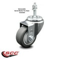 thumbnail image 2 of 3.5 Inch Thermoplastic Rubber Wheel Swivel 3/8 Inch Threaded Stem Caster SCC, 2 of 2