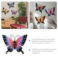 thumbnail image 5 of IDEANATEGRATE Appearance Iron Simulated Butterflies Wall Hanging for Room Beautification 1Piece 11x8.3x0.8in, 5 of 8