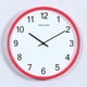 thumbnail image 5 of Reloj de Pared Silencioso Analógico Estructura de Metal Adornos para Oficina Hogar rojo, 5 of 9