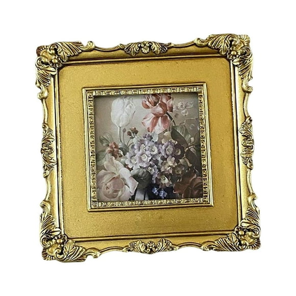 Picture Frame Embossed Living Room Photo Gallery Bedroom Centerpiece Crafts Ornate Picture Baroque Photo Frame Square