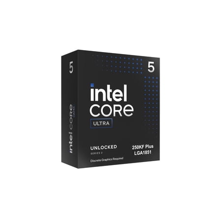Intel Core Ultra 5 250KF Plus Desktop Processor - 18 core (6P+12E) & 18 Threads - Up to 5.30 GHz Unlocked