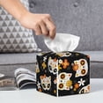 thumbnail image 6 of Tissue Flower Fox Box Cover Holder, Square by Xecao - Leather Decorative Organizer for Tabletop, Bathroom, Car, Office, 6 of 8