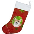 thumbnail image 2 of Carolines Treasures CK3986CS Christmas Snowflakes Corgi Christmas Stocking, 2 of 3