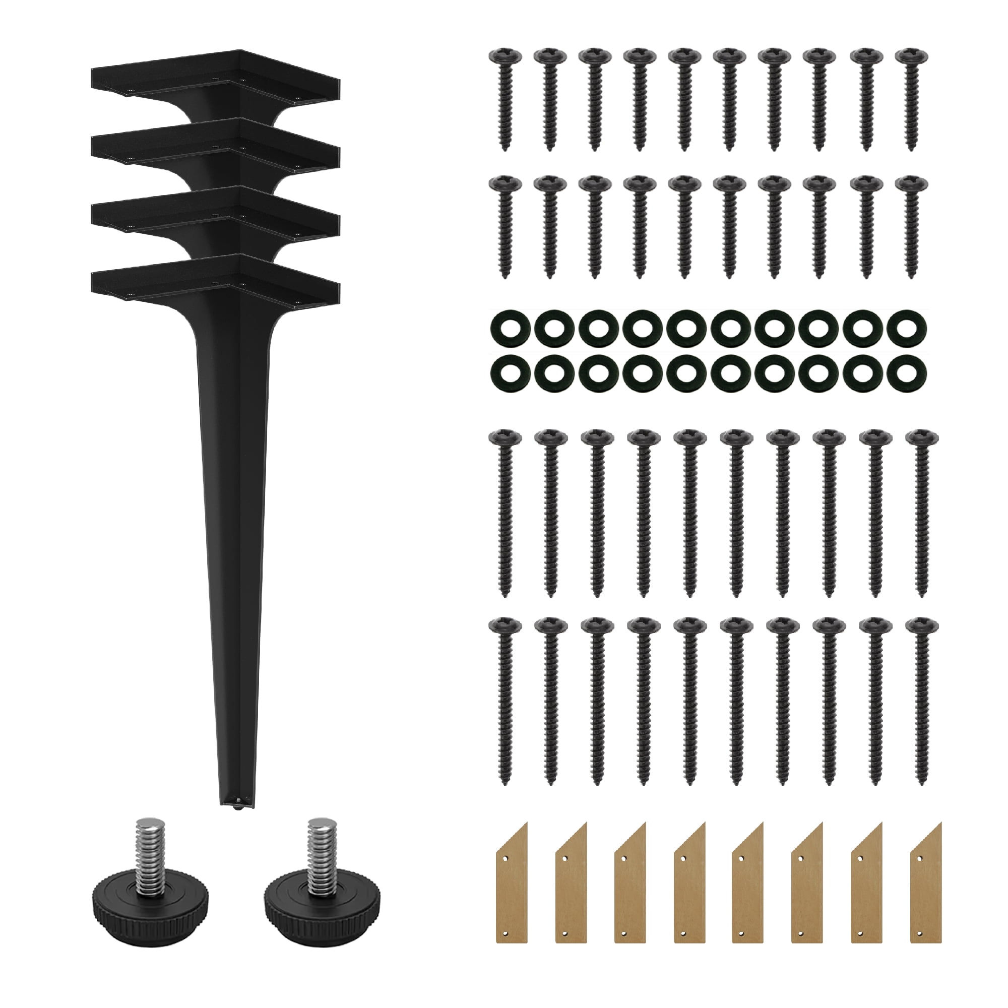 AllForWood Spade Dining Table Leg Modern and Minimalist Metal Legs for DIY Table Projects (Set of 4).