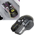thumbnail image 1 of Souris de Jeu, Souris d'Ordinateur Filaire Sans Fil 2,4G RVB avec 10 Boutons Programmables et 11 Modes Rétroéclairés, Souris Ergonomique Silencieuse Rechargeable Réglable 4000 DPI pour pour, 1 of 8
