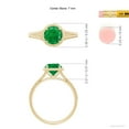 thumbnail image 5 of Angara Natural 1.2 Ct. Emerald Solitaire Ring in 14K Yellow Gold for Women (Ring Size: 3.5), 5 of 10