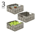 thumbnail image 2 of mDesign Woven Farmhouse Pantry Food Storage Bin Basket Box - 3 Pack - Gray Ombre, 2 of 9