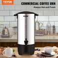 thumbnail image 2 of VEVOR Commercial Coffee Urn, 50 Cups Stainless Steel Large Coffee Dispenser, 1000W 110V Electric Coffee Maker Urn For Quick Brewing, Hot Water Urn with Detachable Power Cord for Easy Cleaning, Silver, 2 of 6