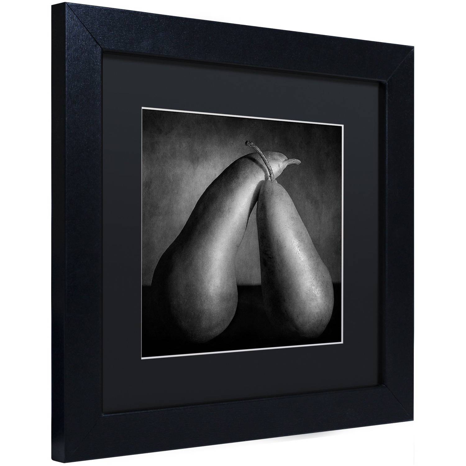 Trademark Fine Art "Peras Tiernas" Canvas Art by Moises Levy Black Matte, Black Frame