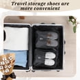 thumbnail image 4 of 2 PCS Shoe Travel Bag, Shoes Bag Portable Shoe Packing Cubes 2 Layers Holds 3 Pair of Shoes Visual Waterproof Travel Luggage with Trolley Sleeve and Zipper for Business Trip Storage-Black, 4 of 8
