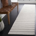 thumbnail image 2 of SAFAVIEH Kilim Mayra Striped Polyester Runner Rug, Light Grey/Ivory, 2'3" x 9', 2 of 8