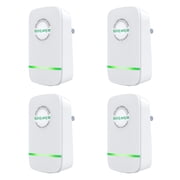 Hinzonek 4 Pack Power Saver, Energy Saver, Household Power Saver, Electricity Saving Box Household Office Market Device Electric Smart US Plug 90V-250V 28KW White