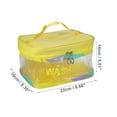 thumbnail image 2 of 1 Pc Women Portable Square Makeup Bag for Vacation Camping Business Travel Yellow, 2 of 4