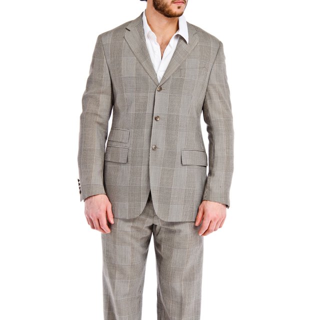 Polo by Ralph Lauren 2-Piece Glenn Plaid Wool Blend Suit in Taupe