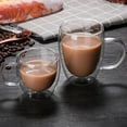 thumbnail image 3 of Baalaka Coffee Mugs Set of 1, 2,4,6, Double Wall Coffee Mug , Glass Coffee Mugs with Handle, Insulated Coffee Mug for Cappuccino/Latte/Coffee, Borosilicate Glass Coffee Cups for Kitchen/Travel, 3 of 6