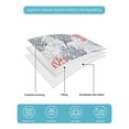 thumbnail image 5 of Quilts Twin-XL Size Bedding Set, Blue Red Coastal Lightweight Quilted Comforter, Sea Turtle Nautical Coral Summer Beach Soft Reversible Bedspread Coverlet with Pillow Covers for All Season, 68" x 98", 5 of 7