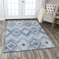 thumbnail image 3 of Alora Decor Euphoria 10' x 13' Chevron iKat Lt. Gray/Gray/Rust/Blue Hybrid Rug, 3 of 4