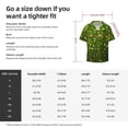 thumbnail image 5 of Lsque Green Glitter Sparkle print Men's Cuban Collar Short Sleeve Shirt Summer Beachwear Casual Button Down Fashionable Vacation Leisure Shirt-Large, 5 of 7