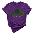 thumbnail image 1 of Besolor T-Shirts de Mode pour Femmes de la Saint-Patrick à Col Rond avec Trèfle, T-Shirt à Manches Courtes, T-Shirts Basiques, Hauts de Festival, 1 of 4