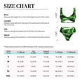 thumbnail image 4 of Kdxio Green Lightning Print Women's 2 Piece High Waisted Wrap Spaghetti Strap Summer Swimsuit Bikini Set-, 4 of 7