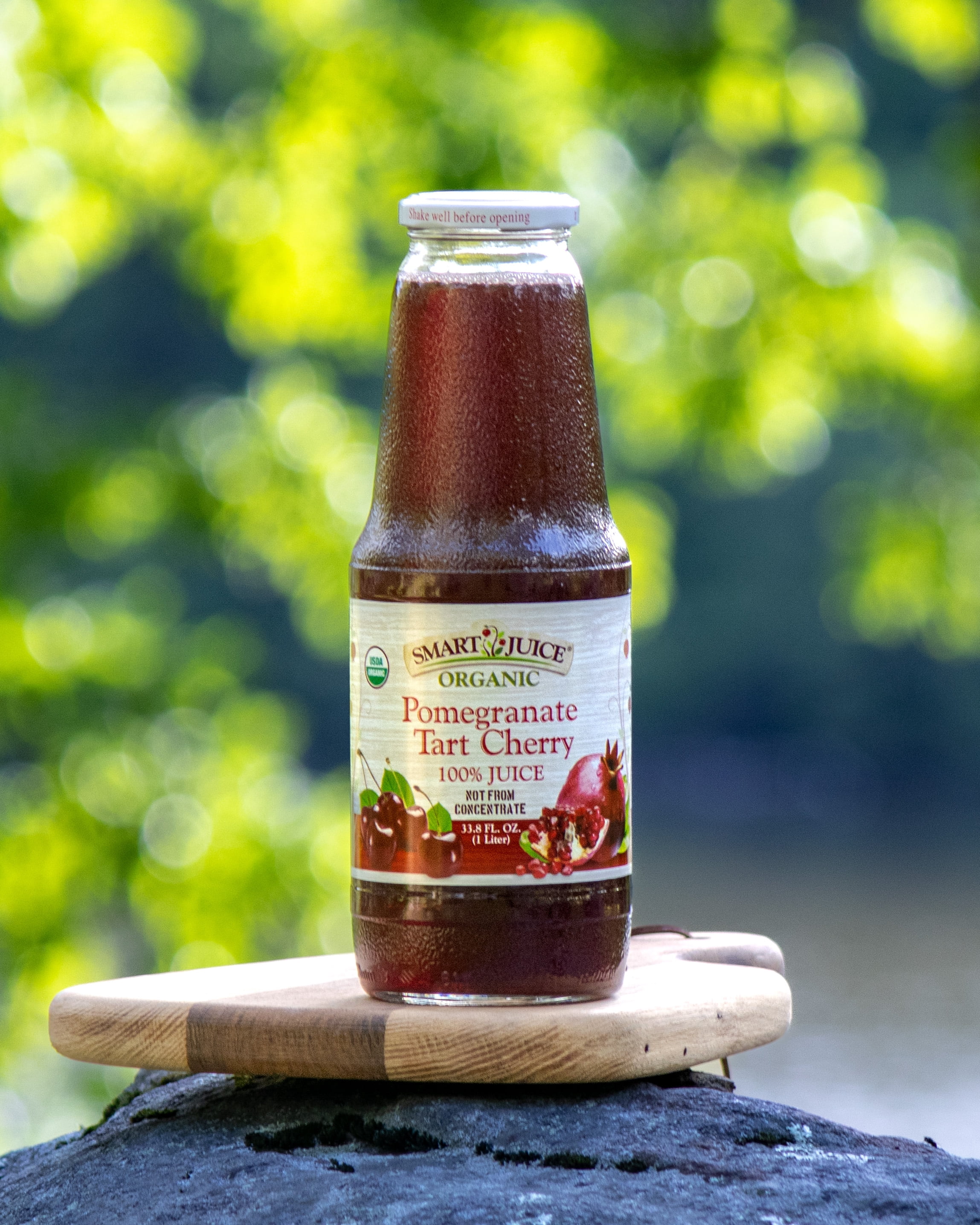 Smart Juice Organic Pomegranate–Tart Cherry Juice - 100% Juice, Not From Concentrate - 33.8 fl oz (1L) - (case of 6)