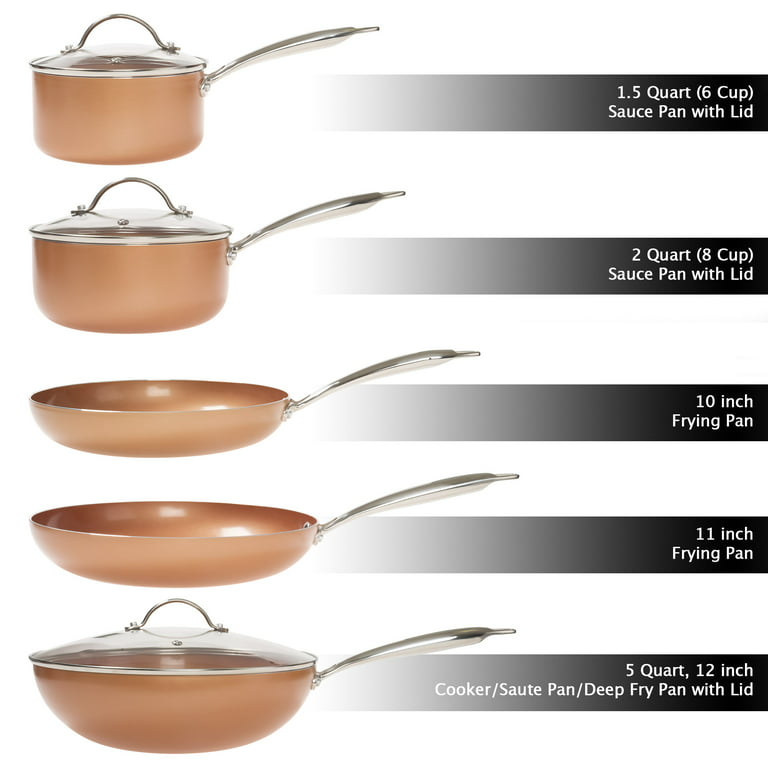 Ceramica 8 Pc Cookware Set - Metallic Copper