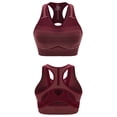 thumbnail image 5 of KingShop Women Sports Bra Vest Tank Double Layer Crossback Yoga Jogging Yoga Underwear Padded Bras, 5 of 6