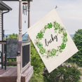thumbnail image 4 of St. Patrick''s Day House Flag Double-Sided Lucky Clover Green Shamrocks Leaves Wreath Yard Flags Spring Farmhouse Outdoor Decoration for St. Patrick''s Day Holiday, 28 x 40 Inch, 4 of 6